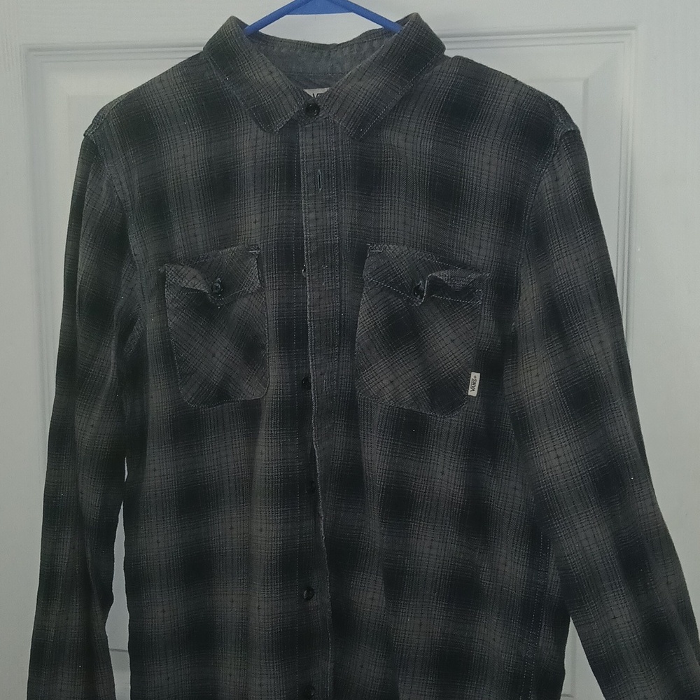 Vans Gray Plaid Button-Up Shirt